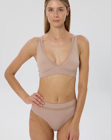 Nano Plunge Bra Nude