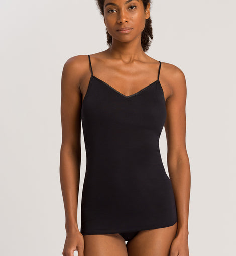 Cotton Seamless Padded Camisole Black