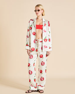 Lila Allegra Ivory Pomegranate Pyjamas