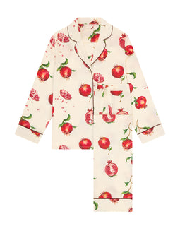 Lila Allegra Ivory Pomegranate Pyjamas