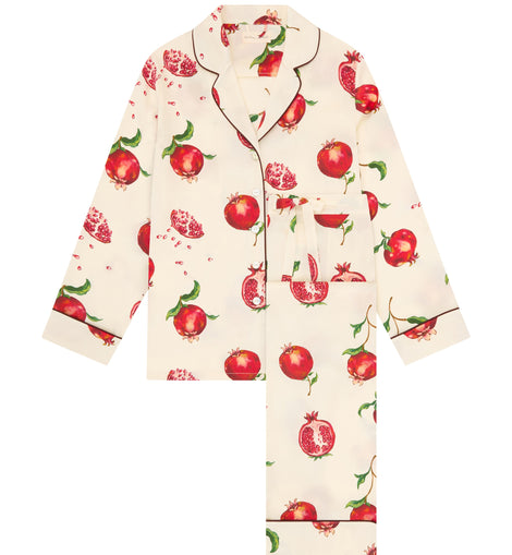 Lila Allegra Ivory Pomegranate Pyjamas